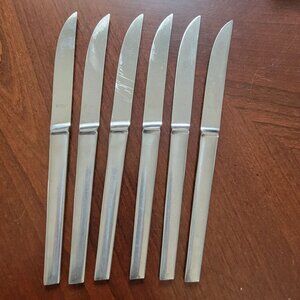 Set Of 6 Vintage Arthur Salm Stainless Steel Steak Knives Austria